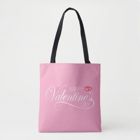 Fijne Valentijnsdag Kalligrafie | CANVAS TAS (Voorkant)