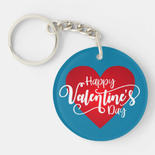 Fijne Valentijnsdag Kalligrafie SLEUTELHANGER