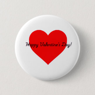 Fijne Valentijnsdag Knop Ronde Button 5,7 Cm