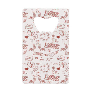 Fijne Valentijnsdag Kredietkaart Flessenopener