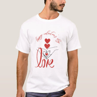 Fijne Valentijnsdag - Liefde - hart en handen T-shirt