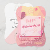 Fijne Valentijnsdag Lieve Elegant Kaart (Voorkant / Achterkant)