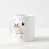 Fijne Valentijnsdag | Love You Modern Schattige Gi Koffiemok (Voorkant links)