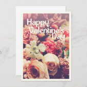 Fijne Valentijnsdag met  bloem Bouquet (Voorkant / Achterkant)