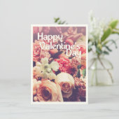 Fijne Valentijnsdag met  bloem Bouquet (Staand voorkant)