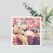 Fijne Valentijnsdag met  bloem Bouquet (Staand voorkant)