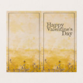 Fijne Valentijnsdag met  bloem Kaart (Buitenkant ongevouwen)