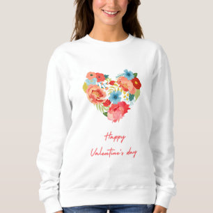 Fijne Valentijnsdag met bloemen vol Trui