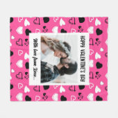 Fijne Valentijnsdag met liefde Fleece Deken (Voorkant (Horizontaal))
