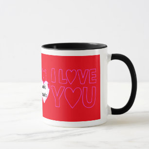 Fijne Valentijnsdag met liefdeshart foto toevoegen Mok