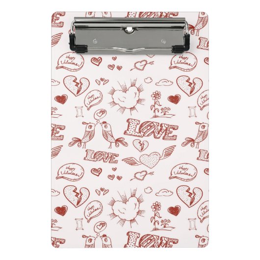 Fijne Valentijnsdag Mini Klembord (Voorkant)