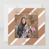 Fijne Valentijnsdag Modern Script Foto Kaart (Voorkant)