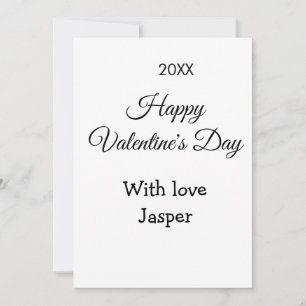 Fijne Valentijnsdag naam liefde eenvoudig jaar sti Kaart