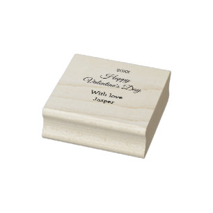 Fijne Valentijnsdag naam liefde eenvoudig jaar sti Rubberstempel