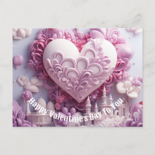 Fijne Valentijnsdag Naar jou vakantiekaart Feestdagenkaart