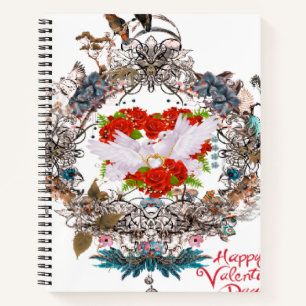 Fijne valentijnsdag notitieboek