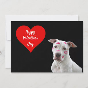 Fijne Valentijnsdag puppy platte kerstkaart
