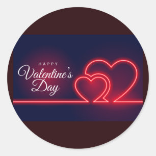 Fijne Valentijnsdag! Ronde Sticker