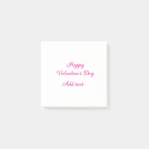 Fijne Valentijnsdag roze tekst naam bericht Post-it® Notes