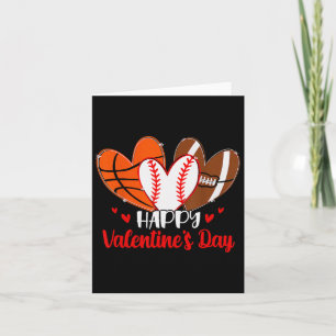 Fijne Valentijnsdag Shirt Jongens Basketbal Honkba Kaart