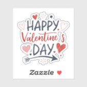 Fijne Valentijnsdag sticker (Vel)