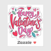 Fijne Valentijnsdag sticker (Vel)