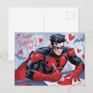 Fijne Valentijnsdag Super-Held -4 Briefkaart