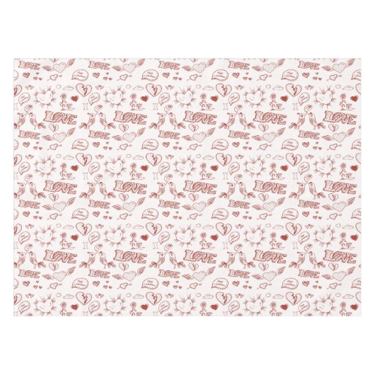 Fijne Valentijnsdag Tafelkleed (Voorkant (Horizontaal))