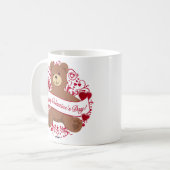 Fijne Valentijnsdag! Teddy Bear Koffiemok (Voorkant links)