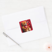 Fijne Valentijnsdag Teddy Bear sticker (Envelop)