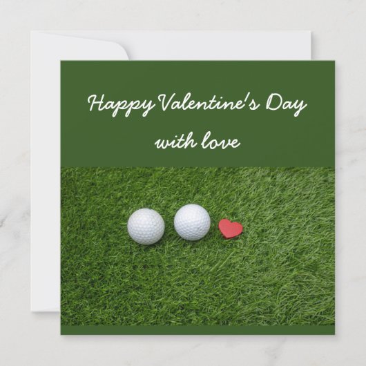 Fijne Valentijnsdag tot Golfer met golfbal (Voorkant)