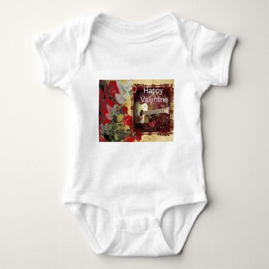 Fijne Valentijnsdag Tunes in mijn hart Romper (Voorkant)