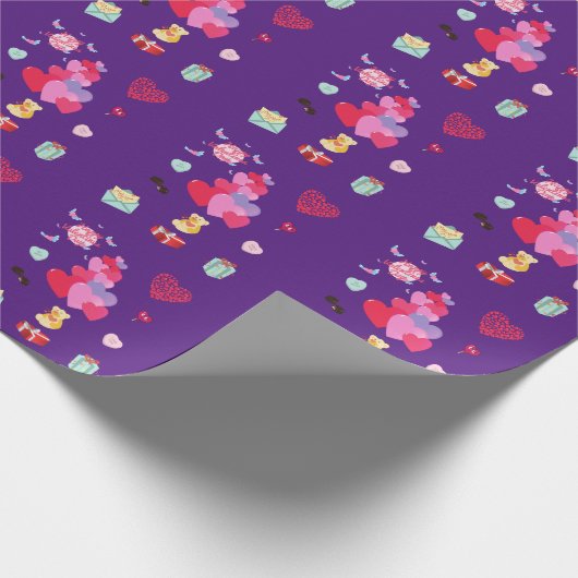 Fijne Valentijnsdag verpakkingspapier. Cadeaupapier (Hoek)
