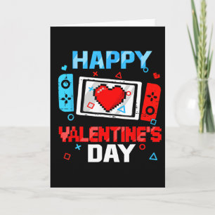 Fijne Valentijnsdag Videospel Controller Hart B Kaart