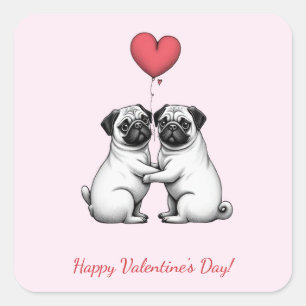 Fijne Valentijnsdag! Vierkante Sticker