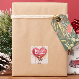 Fijne Valentijnsdag! Vierkante Sticker