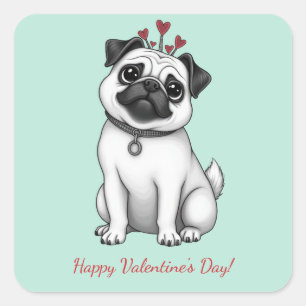 Fijne Valentijnsdag! Vierkante Sticker