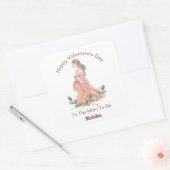 Fijne Valentijnsdag voor de mam-tot-zijn-sticker Vierkante Sticker (Envelop)