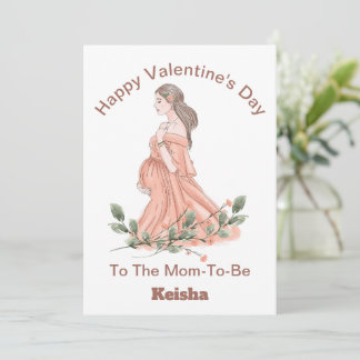 Fijne Valentijnsdag Voor De Moeder-To-Be Kaart