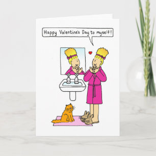 Fijne Valentijnsdag voor mezelf. Feestdagen Kaart