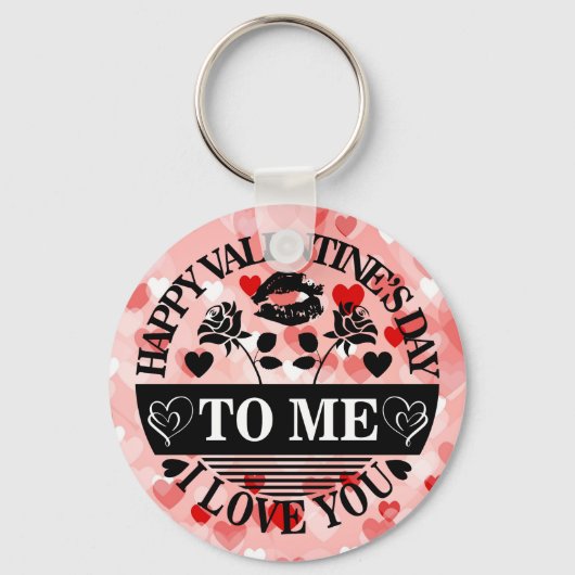 Fijne Valentijnsdag Voor Mij Ik Hou Van Jou-58771 Sleutelhanger (Voorkant)