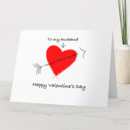 Fijne Valentijnsdag voor mijn man kaart