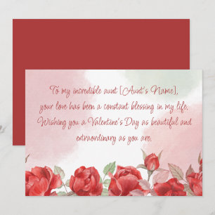 Fijne Valentijnsdag voor mijn tante Feestdagenkaart