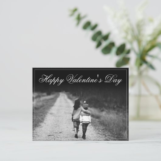 Fijne Valentijnsdag - zij aan zij Briefkaart (Staand voorkant)