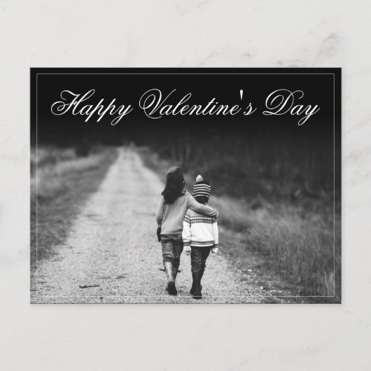 Fijne Valentijnsdag - zij aan zij Briefkaart (Voorkant)