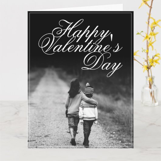 Fijne Valentijnsdag - zij aan zij Kaart (Gele Bloem)