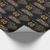 Fijne verjaardag 40 jaar oud cadeaupapier (Hoek)