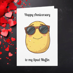 Fijne verjaardag aan mijn Aardappel Muffin Grappig Kaart