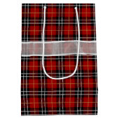 Fijne verjaardag Bow op Tartan Pset Medium Cadeauzakje (Achterkant)
