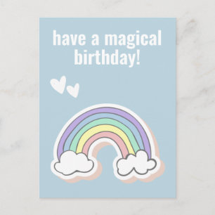 Fijne Verjaardag, Cute Kids Eenhoorn Regenboog Briefkaart
